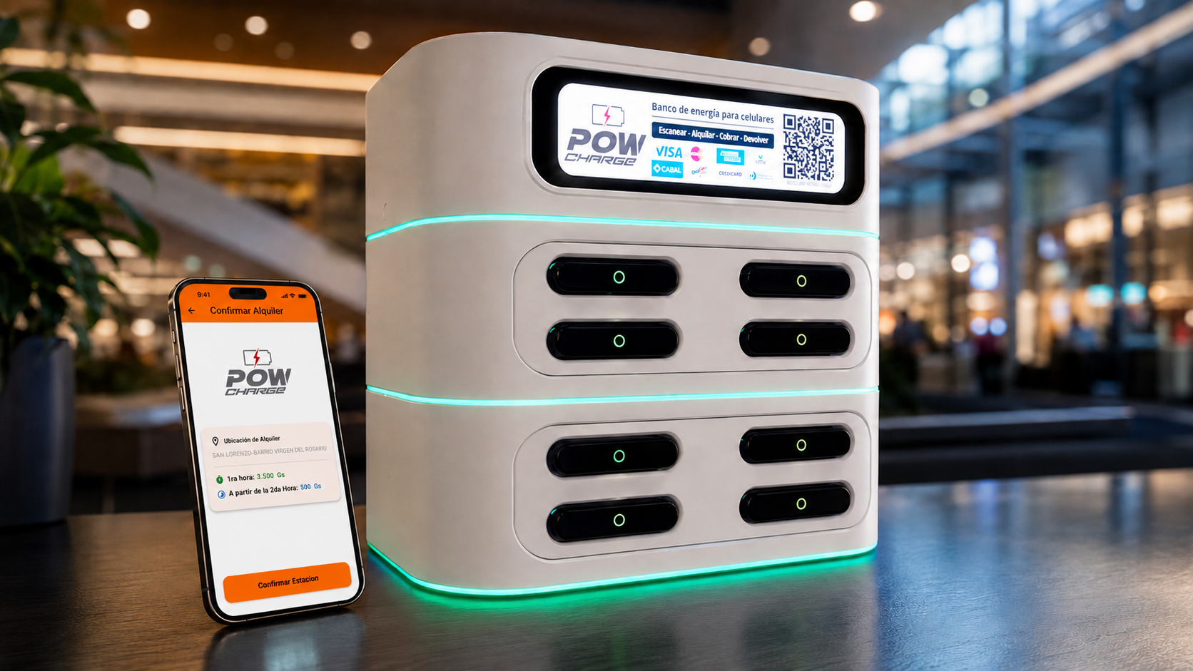 POW charging station mockup